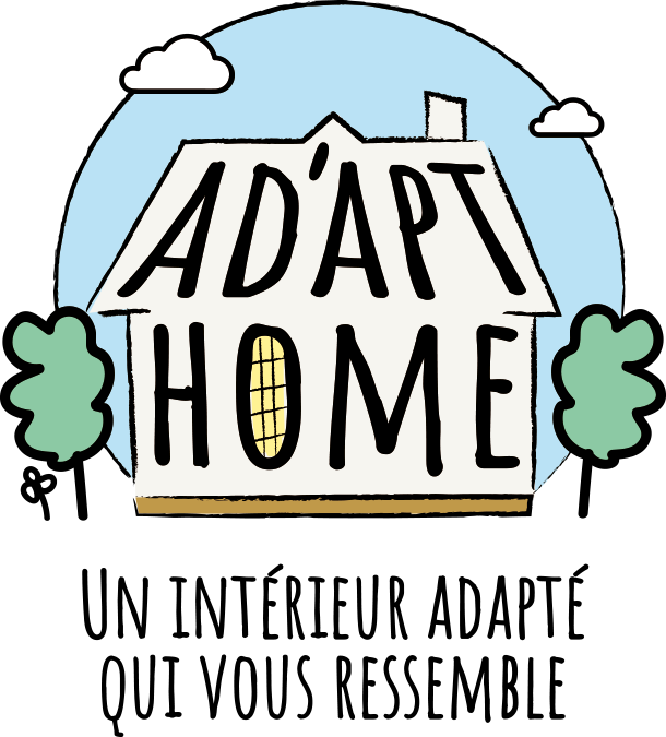 Ad'Apt home logo avec slogan sur deux lignes